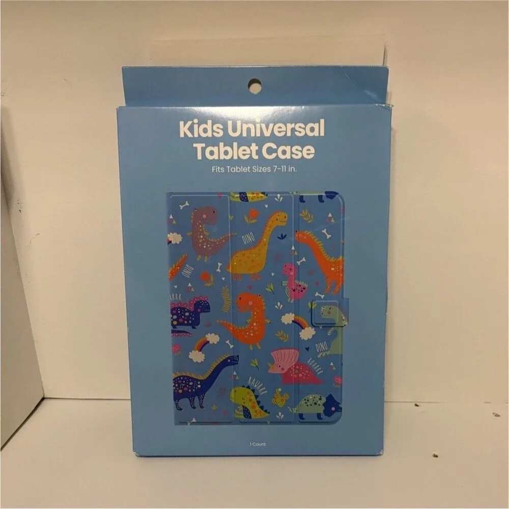 Kids Dinosaur Folding Folio Tablet Case, Magnetic Stand, Fits 7-11 in Tablets